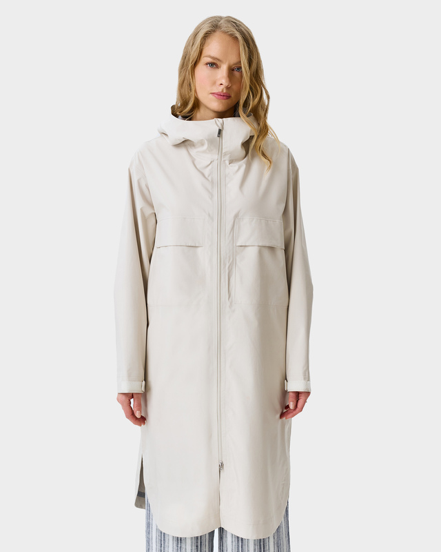 Плащ-дождевик свободного силуэта с застежкой на молнию