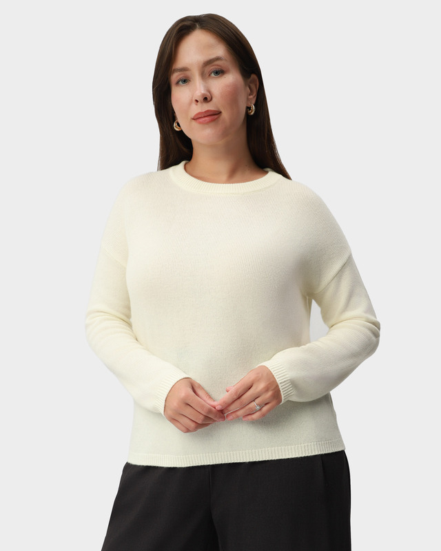 Свободный пуловер из 100% шерсти мериноса