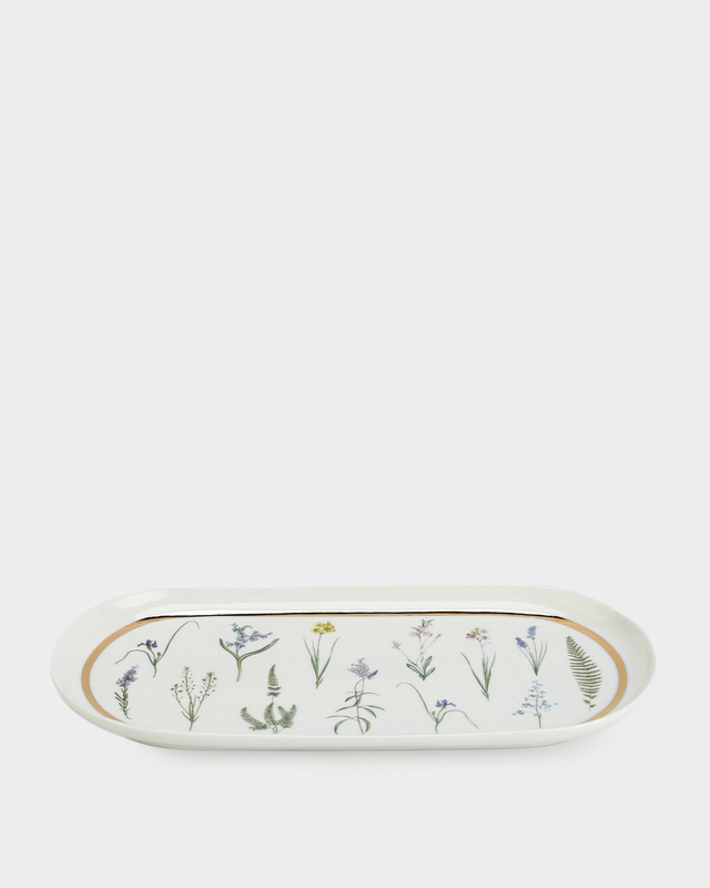 Овальное блюдо &laquo;Пастбище&raquo; из тонкостенного фарфора, 30,5 см