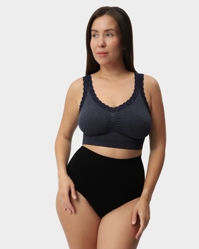 Корректирующее бюстье с легким эффектом поддержки и декором кружевом