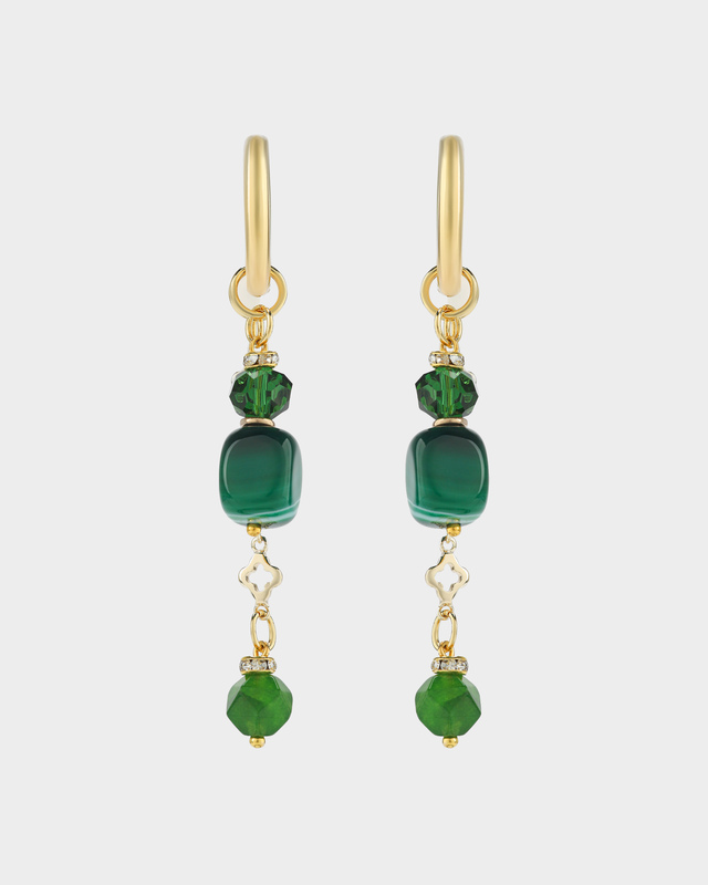 Серьги-трансформеры с натуральным агатом