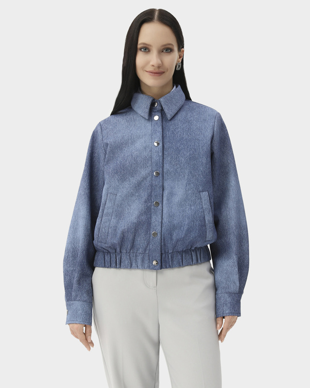 Бомбер с накатом под деним