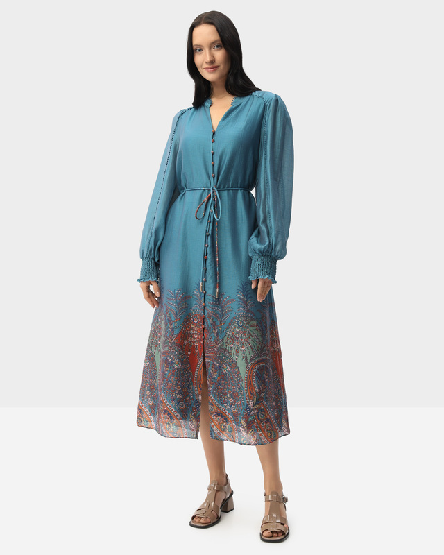 Платье А-силуэта с тенселом и льном в составе 9990₽