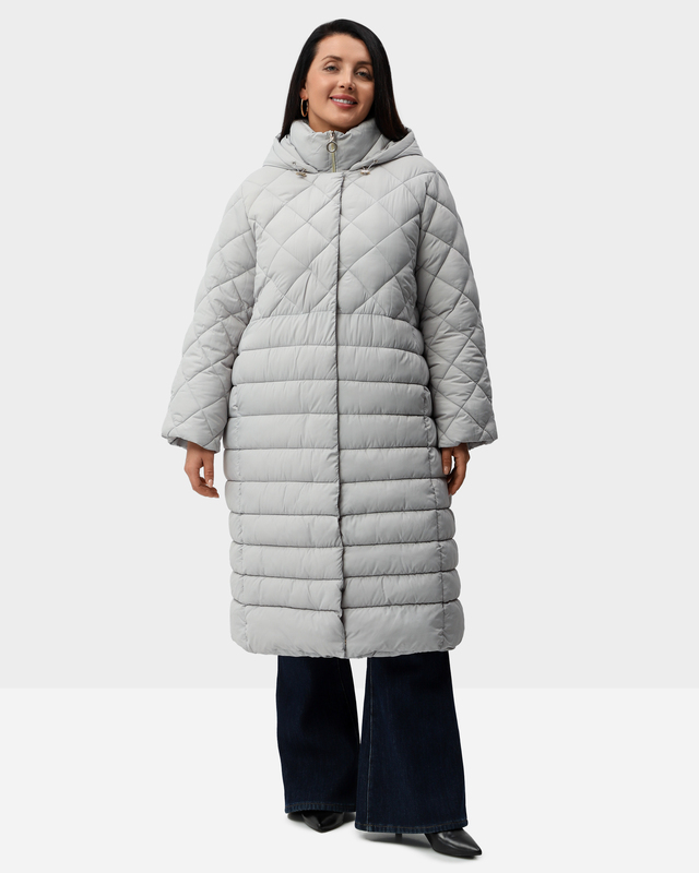 Пальто прямого кроя из водоотталкивающего и ветроустойчивого материала