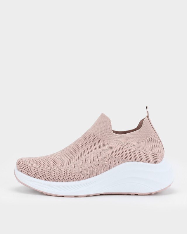 Кроссовки из эластичного трикотажа с фактурным узором