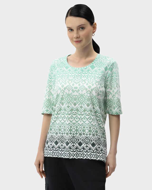 Футболка прямого кроя из эластичного хлопка