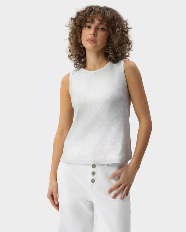 Топ из эластичного хлопка в рубчик