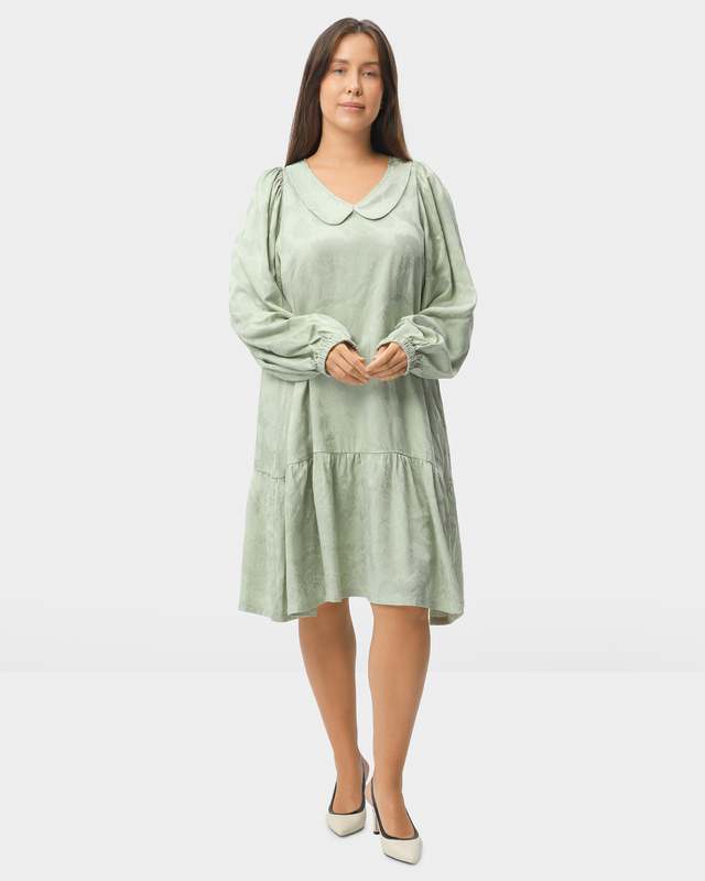 Платье с жаккардовым цветочным рисунком