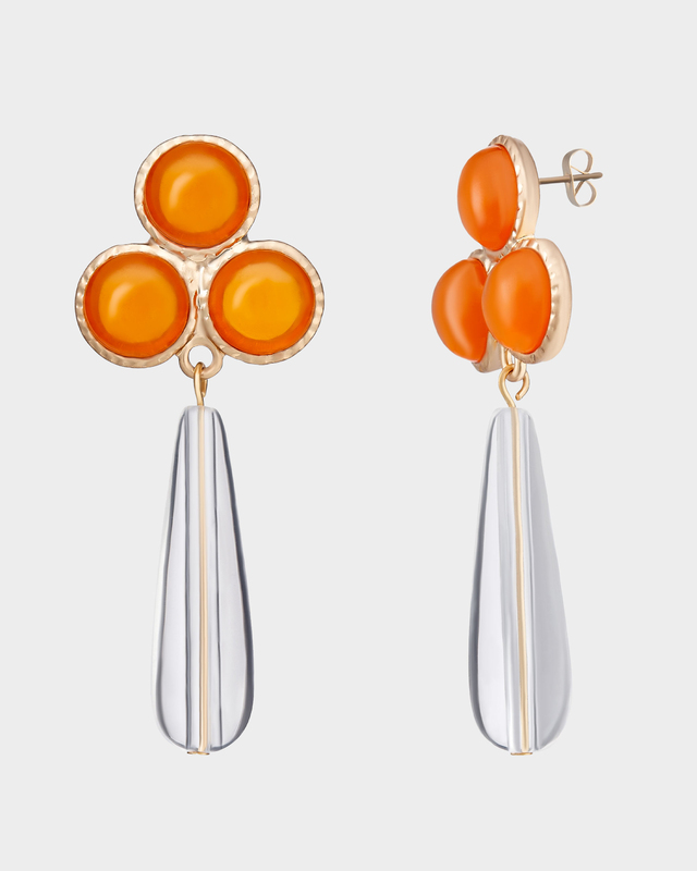 Серьги с подвесками-каплями