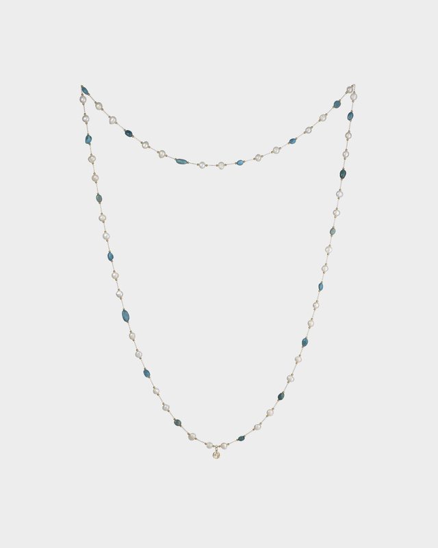 Колье с яшмой и речным жемчугом