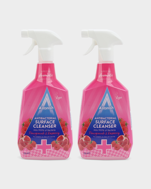 Антибактериальное очищающее средство для поверхностей с гранатом и малиной, 2 шт.