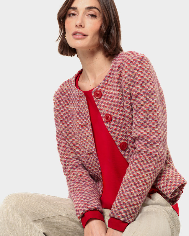 Жакет из фактурной шерстяной ткани