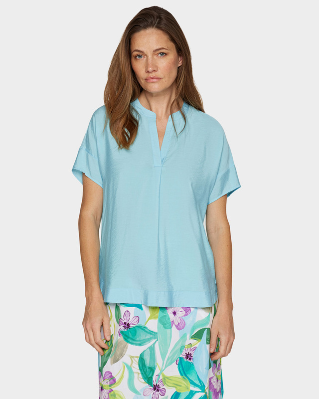 Блузка из струящейся вискозы с эффектом жатости