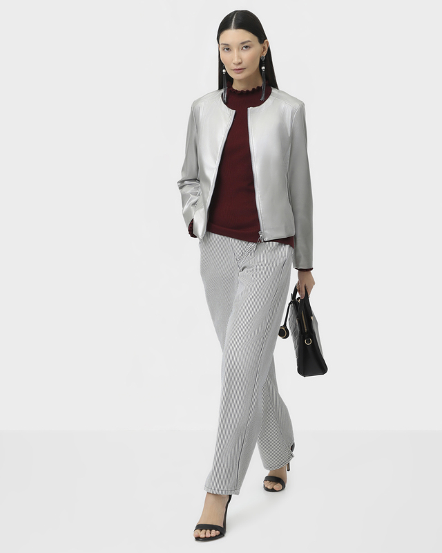 Брюки прямого силуэта из хлопка с эластичным поясом