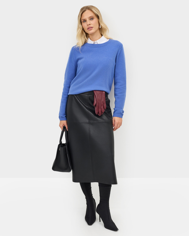 Юбка из мягкой экокожи