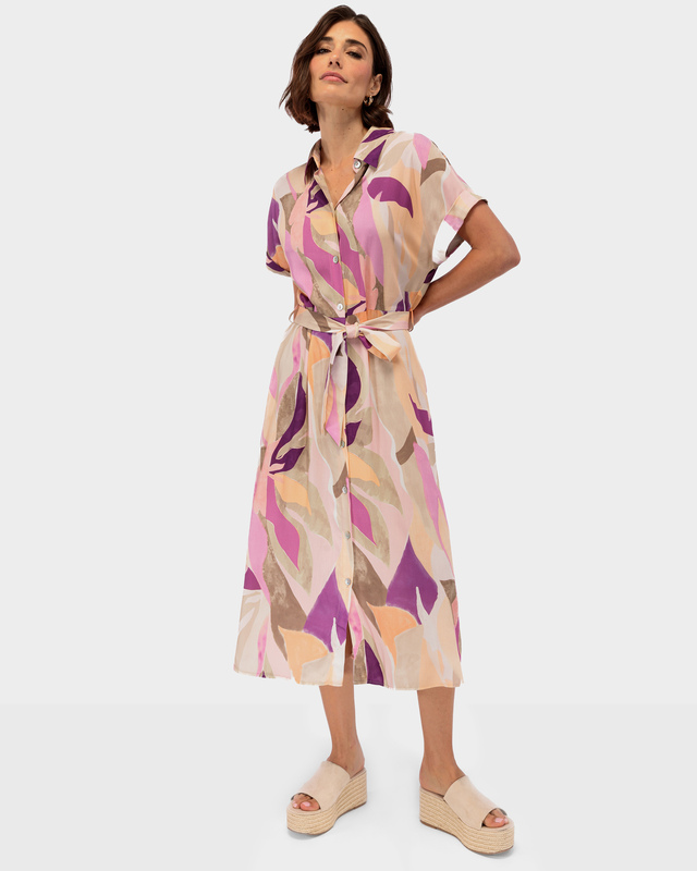 Платье с отложным воротником и цветочным принтом 22990₽