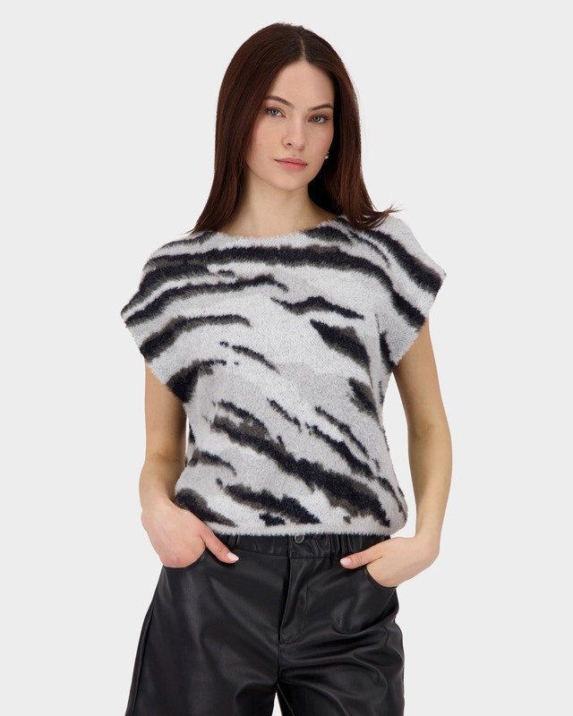 Жилет прямого кроя с жаккардовым анималистическим узором