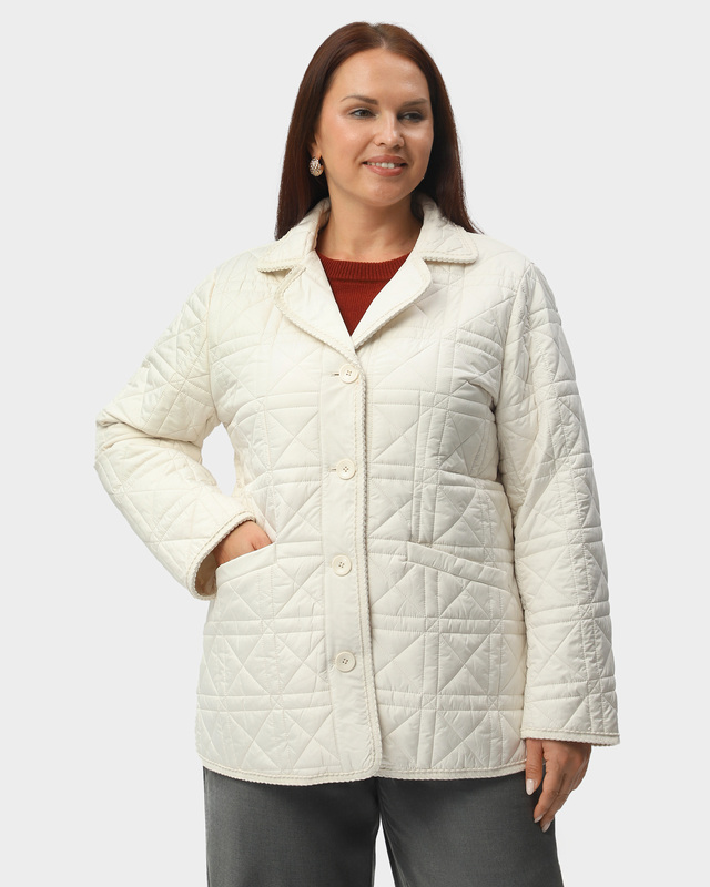 Стеганая куртка с отложным воротником