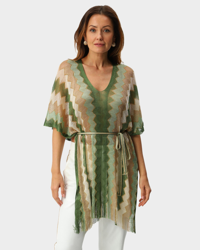 Туника с зигзагообразным узором и ремнем в комплекте