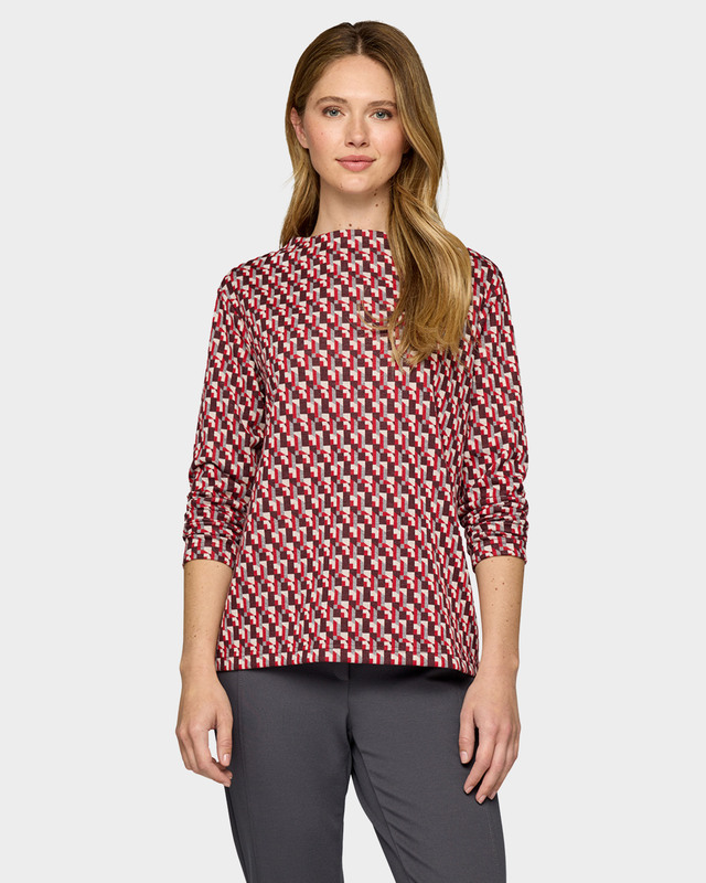 Пуловер из текстурированного трикотажа с графическим узором