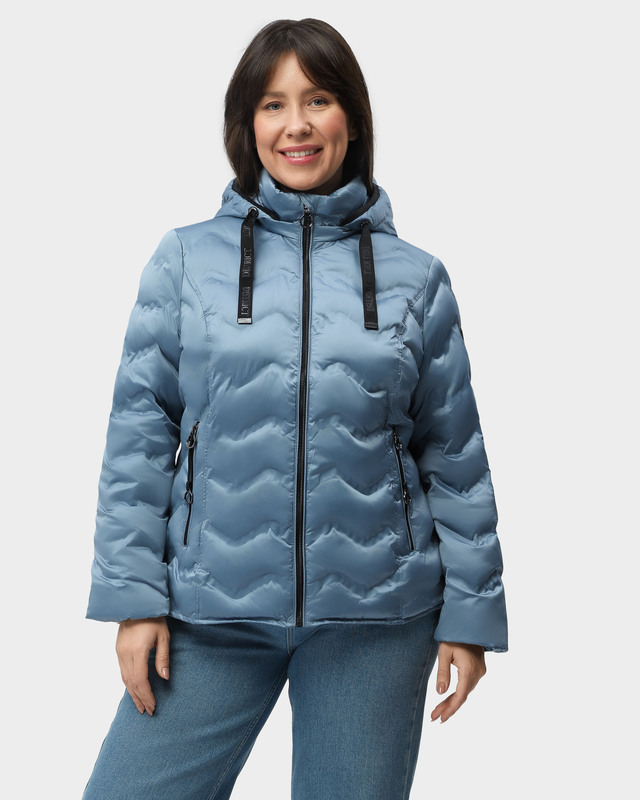 Стеганая куртка со съемным капюшоном