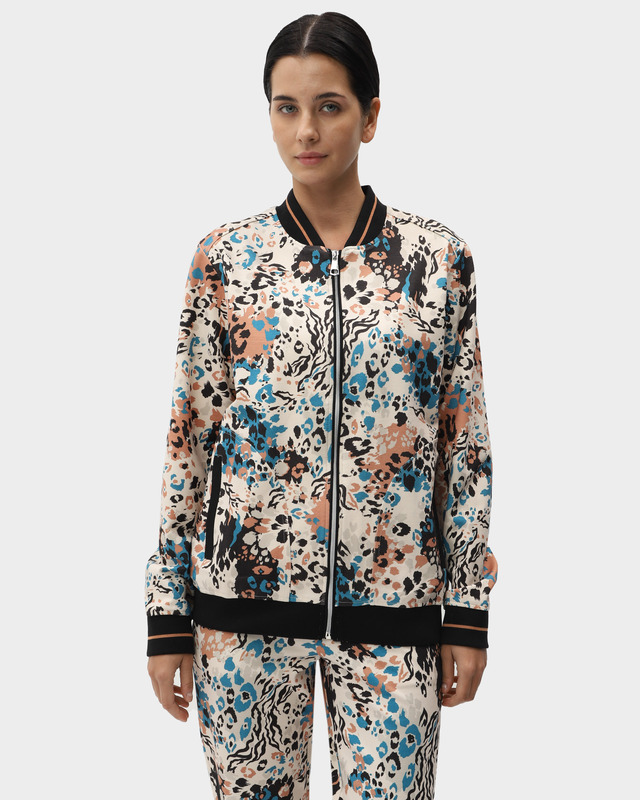 Куртка-бомбер с анималистичным принтом