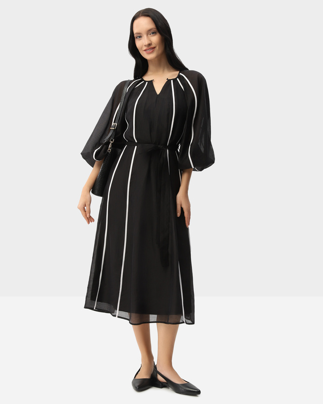 Платье миди из воздушной полупрозрачной ткани