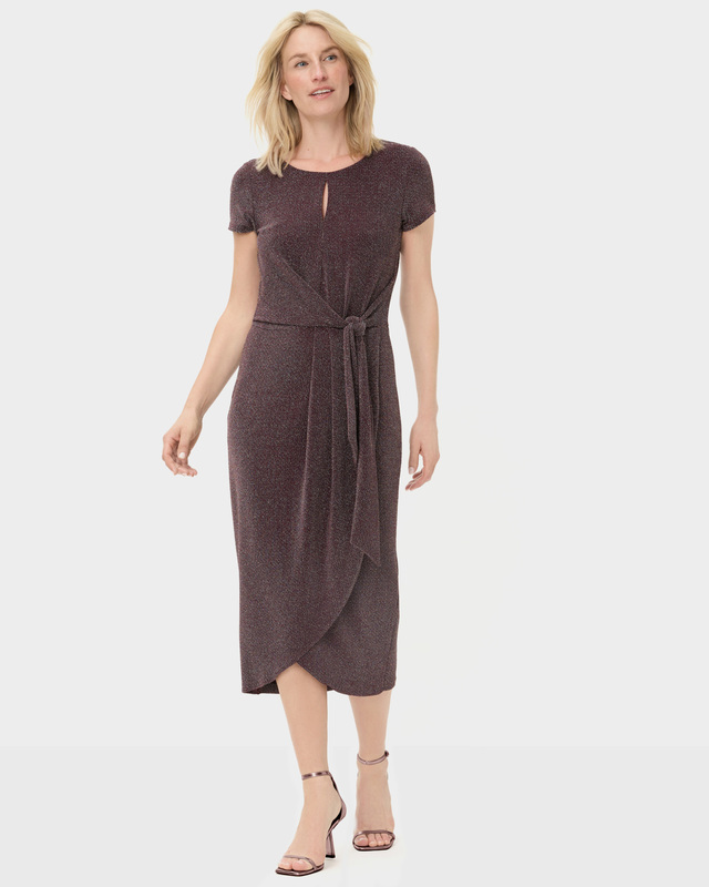 Платье из жаккарда с блестящим люрексом