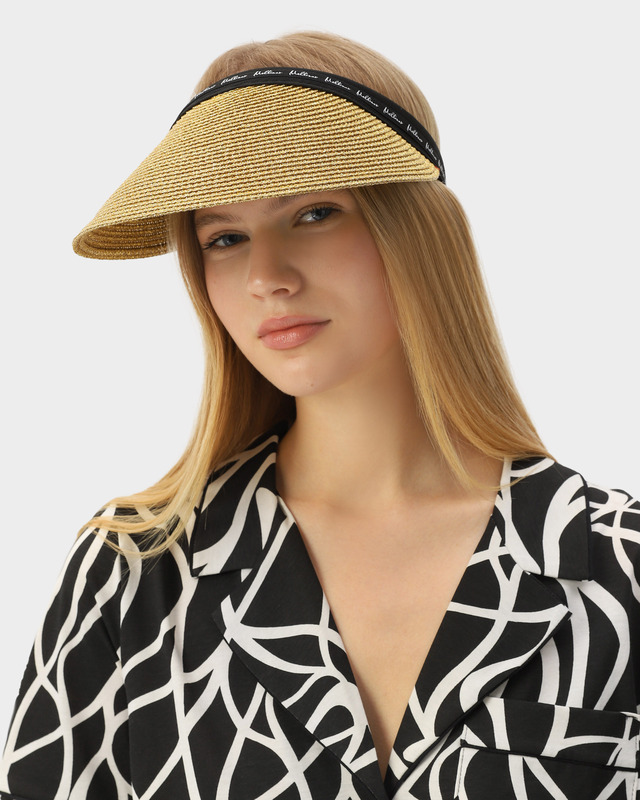 Козырек плетеной фактуры с люрексом