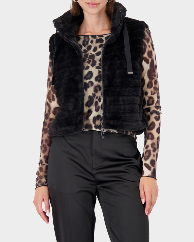 Жилет из выстриженного экомеха