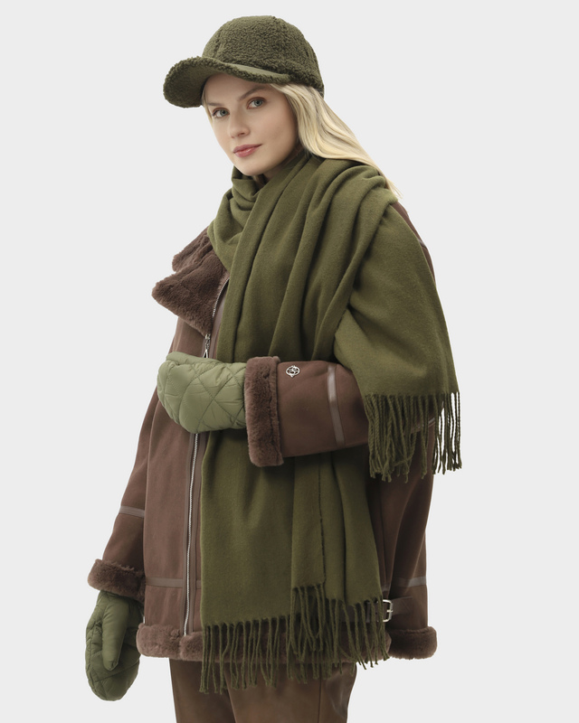 Комплект: палантин, бейсболка, варежки