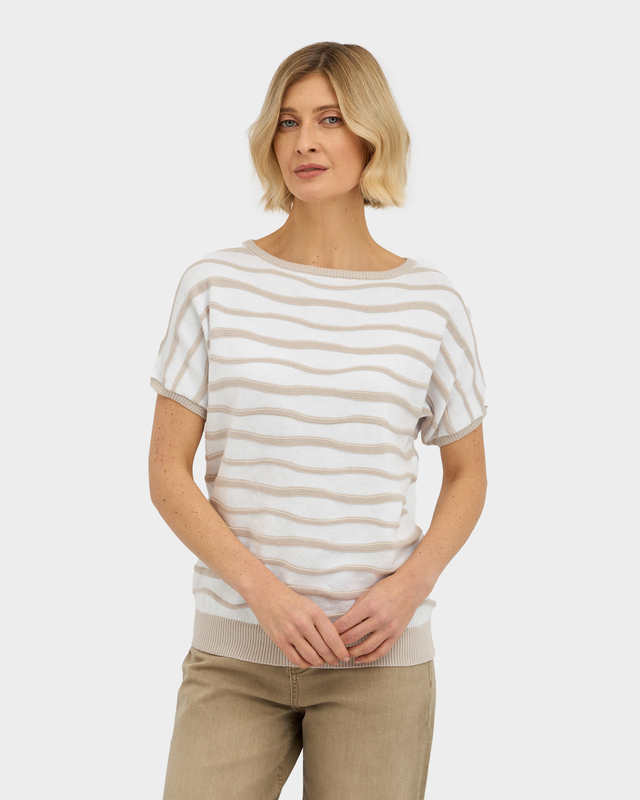 Хлопковый джемпер с коротким рукавом