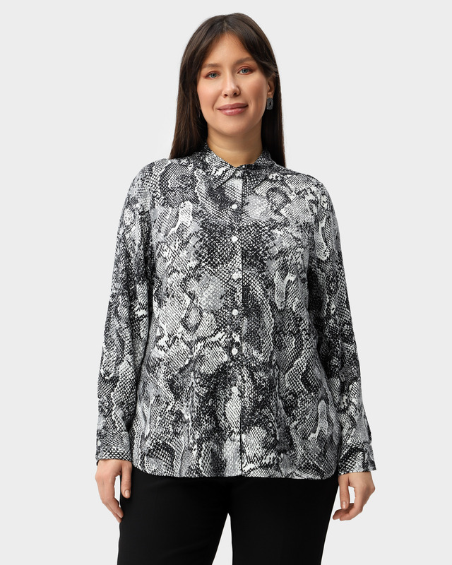 Блузка из вискозы с рисунком &laquo;под питона&raquo;