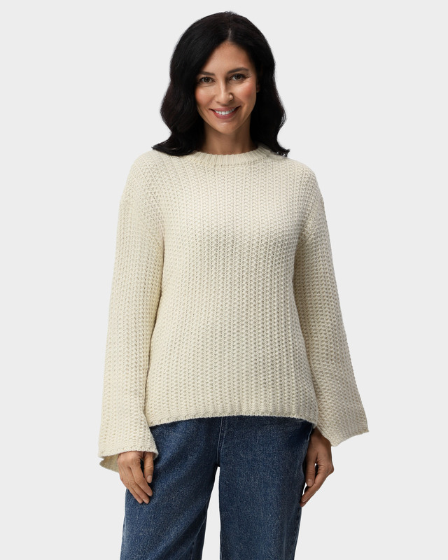 Пуловер рельефной вязки с шерстью мериноса в составе