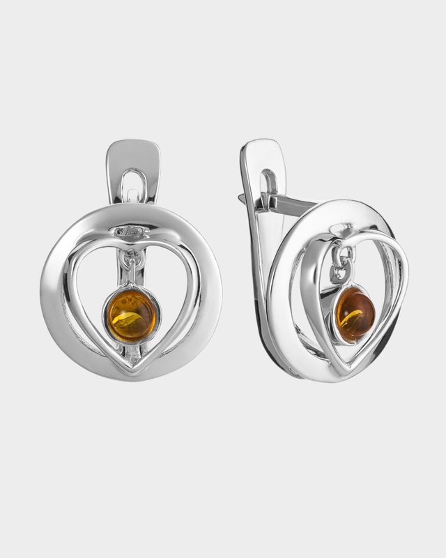 Серьги с балтийским янтарем