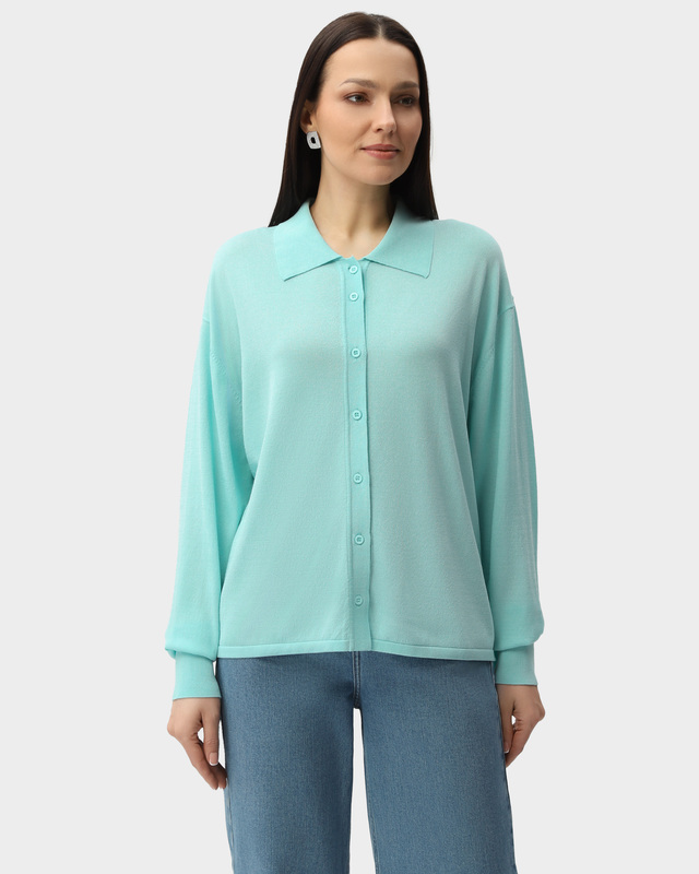 Кардиган с отложным воротником и застежкой на пуговицы