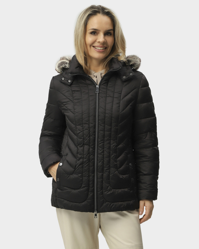 Стеганая куртка с наполнителем Down Free и съемным капюшоном с экомехом