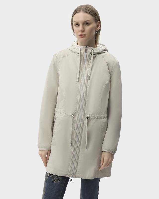 Удлиненная двухсторонняя куртка с регулируемым капюшоном