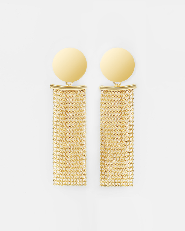 Золотистые серьги, р. Безразмера, цвет Золотистый