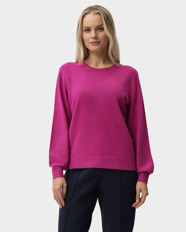 Пуловер прямого кроя с вискозой в составе