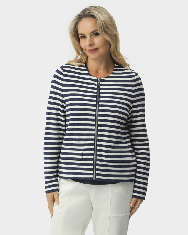 Жакет в горизонтальную полоску