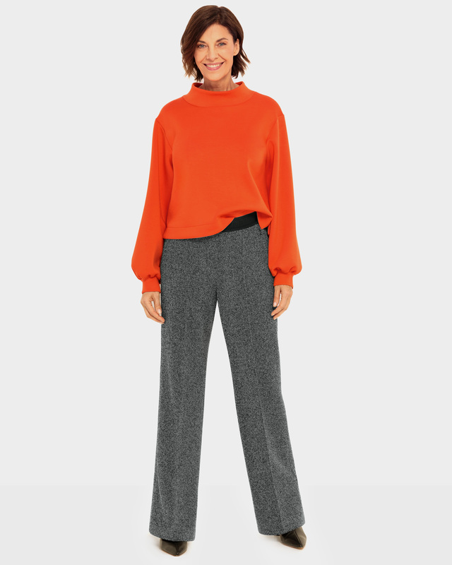 Жаккардовые брюки прямого силуэта