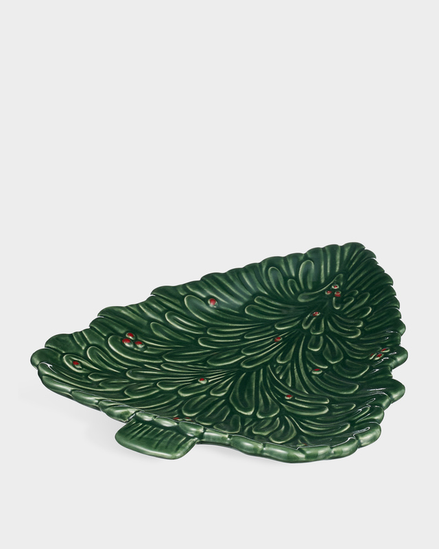 Сервировочное блюдо &laquo;Зеленая сосна&raquo; из керамики, 22х17,5х2,5 см