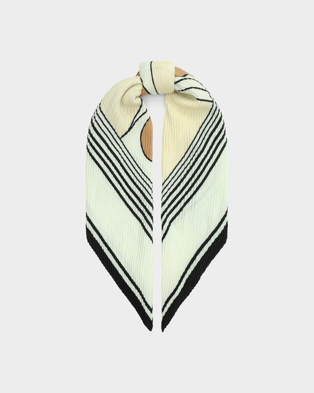 Плиссированный платок из шерсти и вискозы