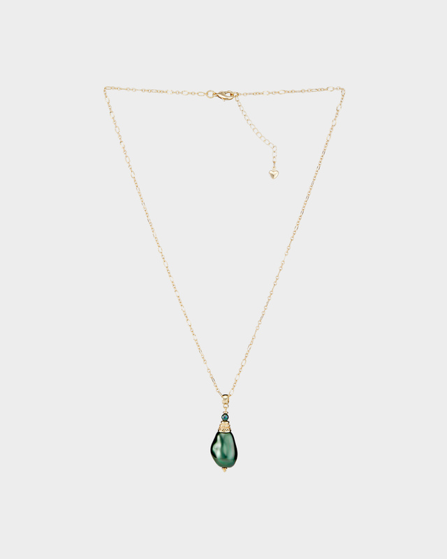 Позолоченное колье-цепочка с кулоном из барочного жемчуга Майорка