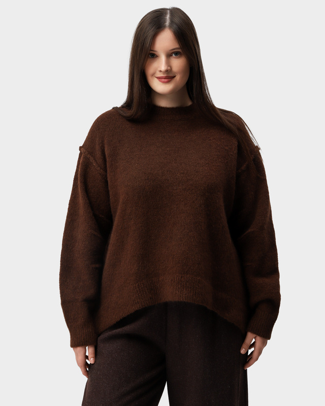 Пуловер свободного кроя с шерстью в составе