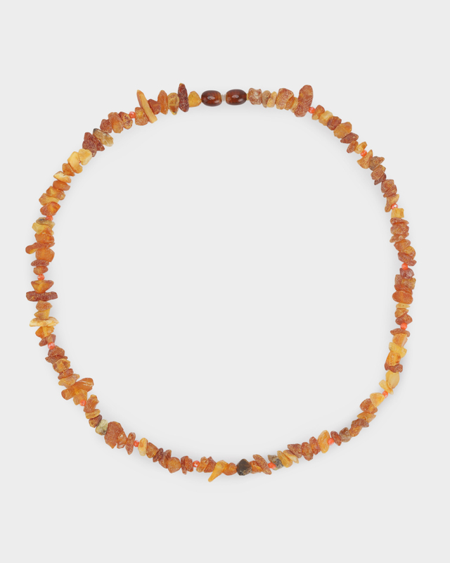 Колье из необработанного натурального янтаря