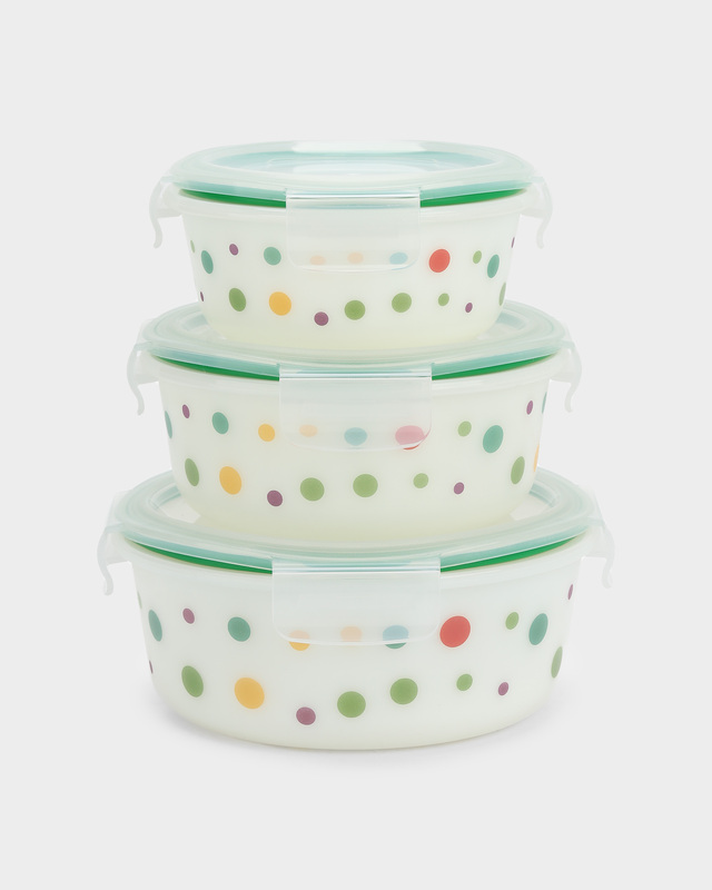 Набор круглых контейнеров &laquo;Конфетти&raquo;: 400, 650 и 900 мл