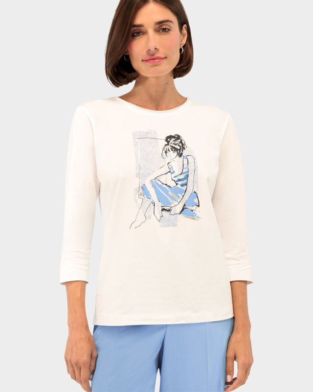 Лонгслив с принтом с модалом в составе