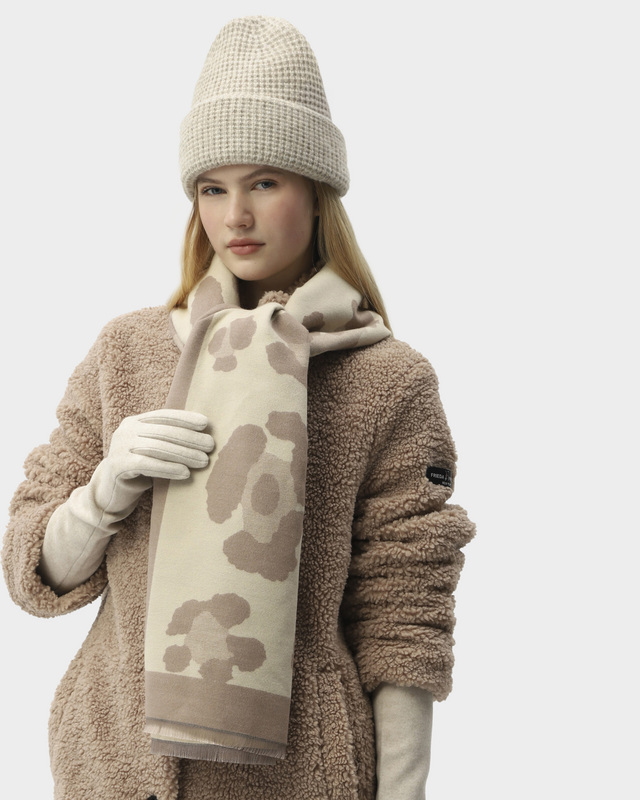 Комплект: двухсторонний палантин, шапка, длинные перчатки